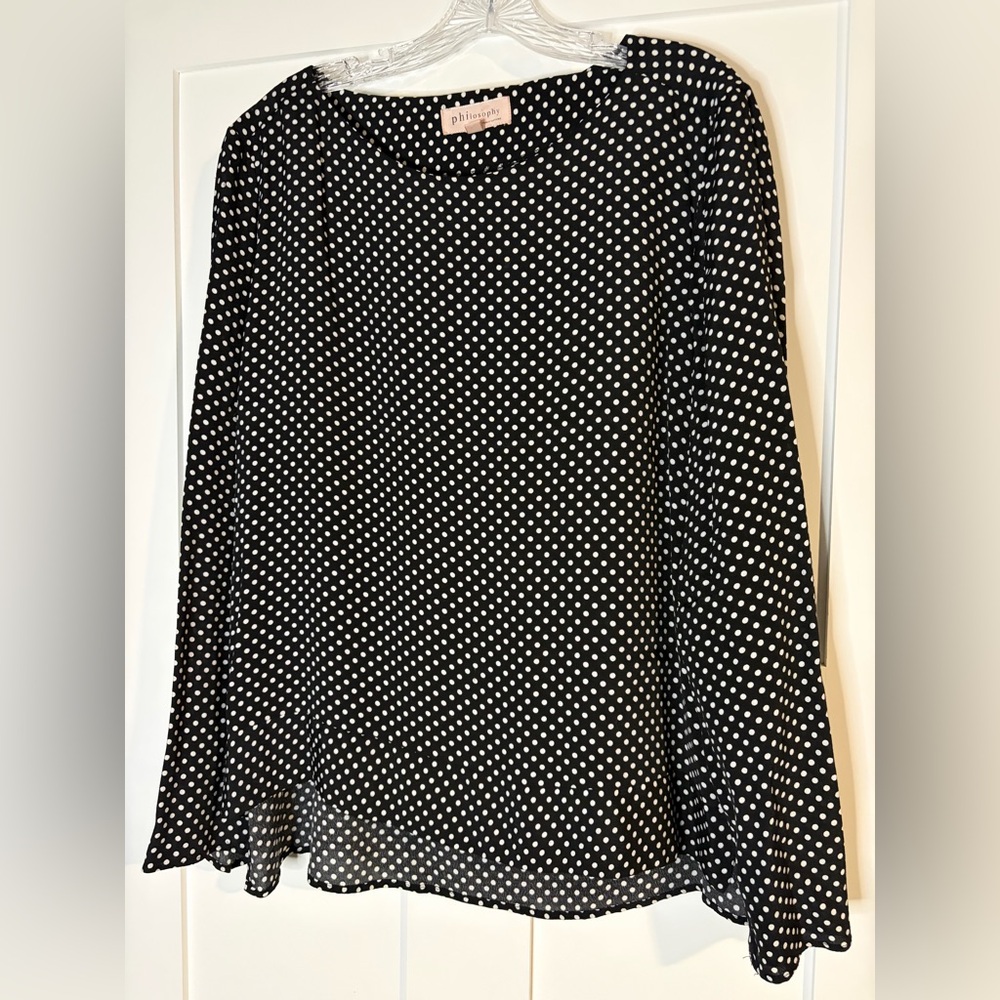 Philosophy Black and White‎ Polka Dot shirt